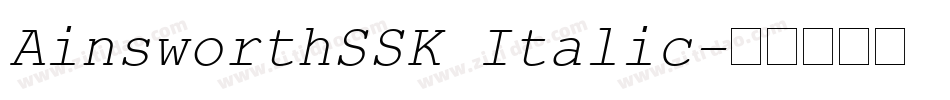 AinsworthSSK Italic字体转换
